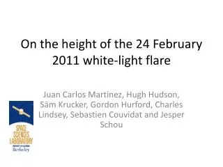 On the height of the 24 February 2011 white-light flare