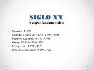 siglo xx