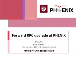 Forward RPC upgrade at PHENIX