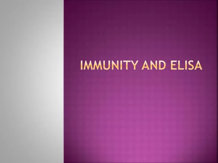 immunity and elisa