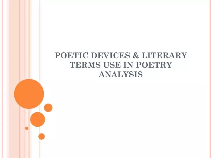 poetic devices literary terms use in poetry analysis