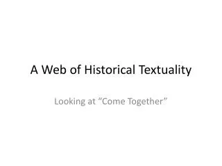 A Web of Historical Textuality