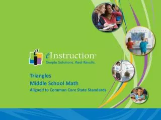 Triangles Middle School Math Aligned to Common Core State Standards