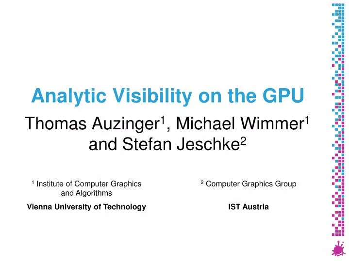 analytic visibility on the gpu