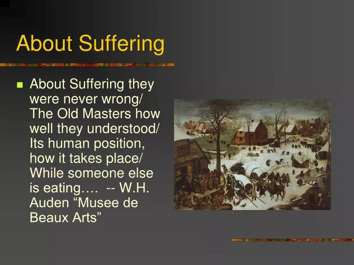 about suffering