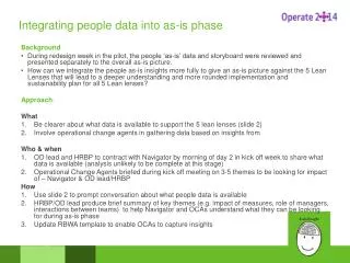 Integrating people data into as-is phase