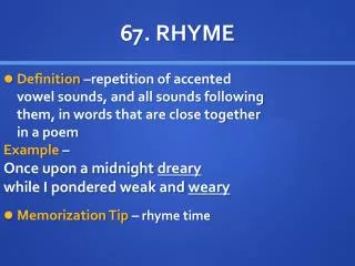 67 rhyme