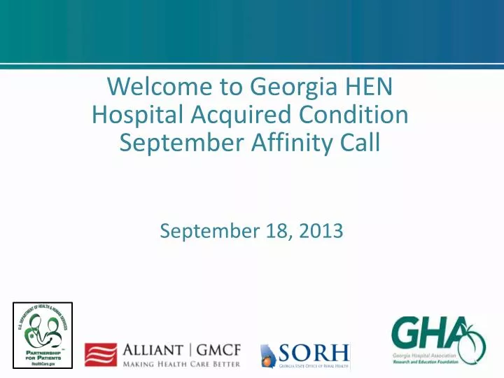 welcome to georgia hen hospital acquired condition september affinity call