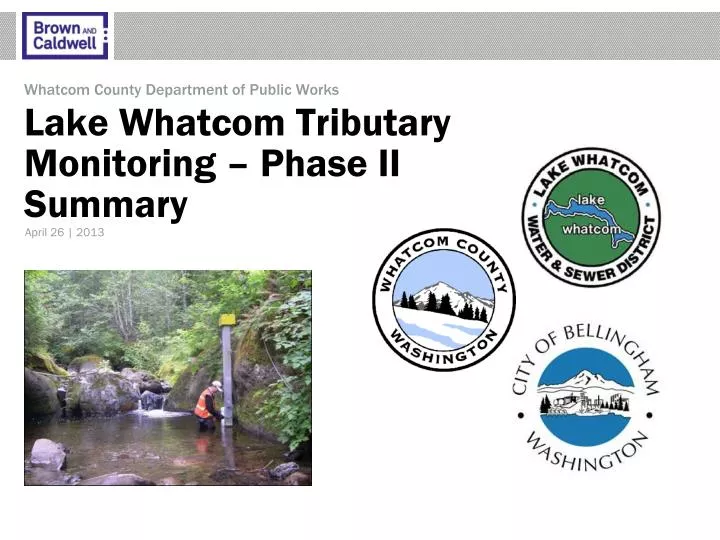 lake whatcom tributary monitoring phase ii summary