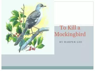 to kill a mockingbird