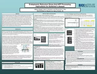 Endoplasmic Reticulum Stress And APP Processing: Implications for Alzheimer's disease