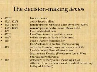 The decision-making demos
