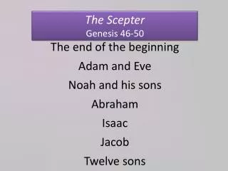 The Scepter Genesis 46-50