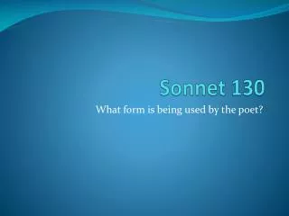 Sonnet 130