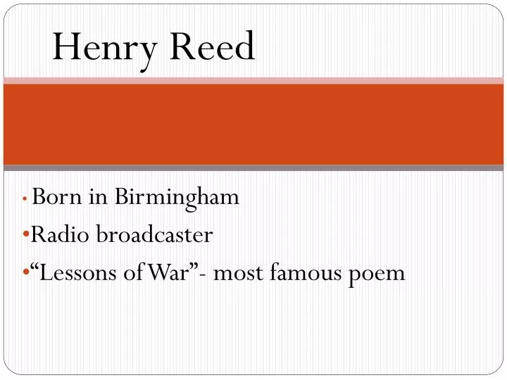 born in birmingham radio broadcaster lessons of war most famous poem