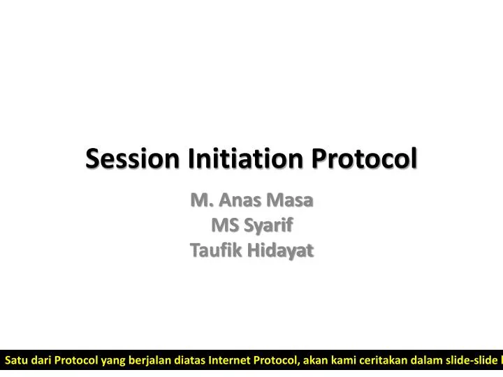 session initiation protocol