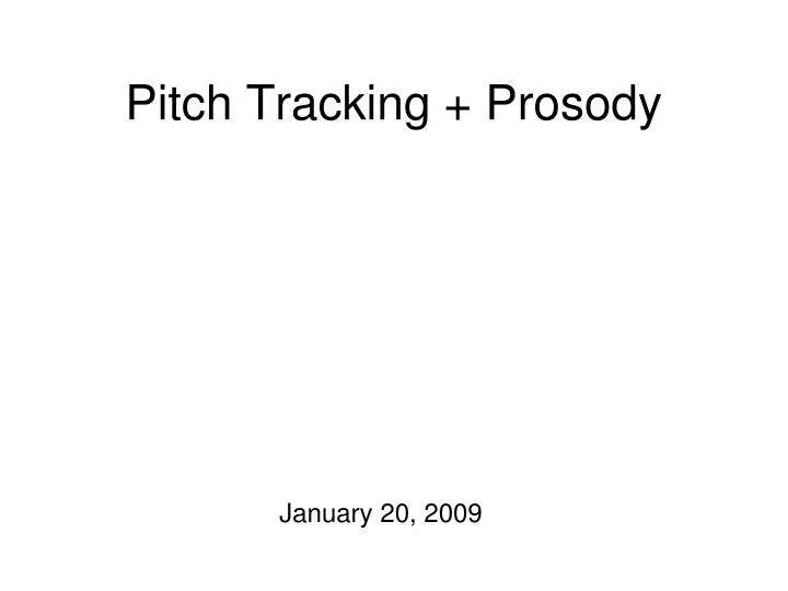 pitch tracking prosody