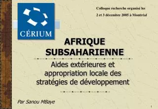 afrique subsaharienne