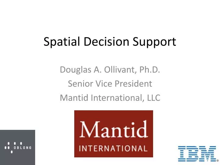 spatial decision support