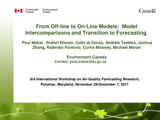 3rd International Workshop on Air-Quality Forecasting Research,