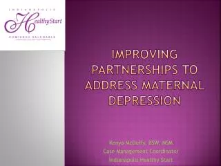 Improving Partnerships to Address Maternal Depression