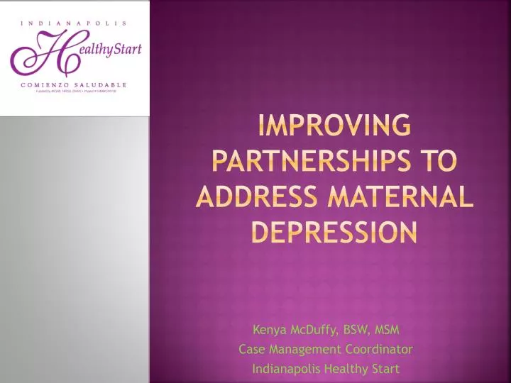 improving partnerships to address maternal depression