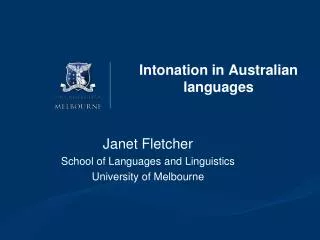 Intonation in Australian languages