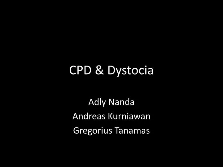 cpd dystocia