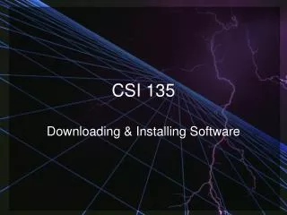 CSI 135