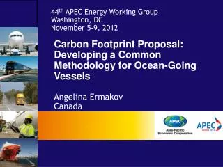 Carbon Footprint Proposal: Developing a Common Methodology for Ocean-Going Vessels