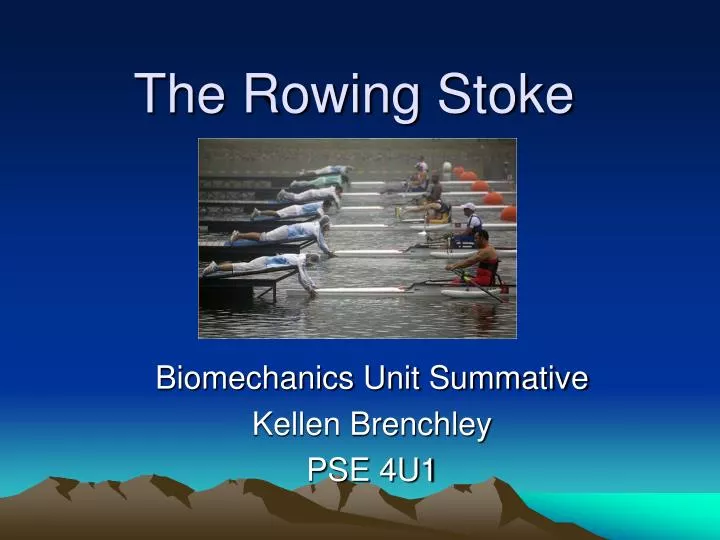 the rowing stoke