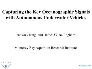 Capturing the Key Oceanographic Signals with Autonomous Underwater Vehicles