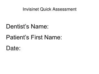 Invisinet Quick Assessment