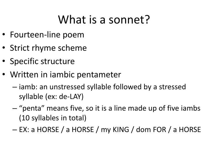 what is a sonnet