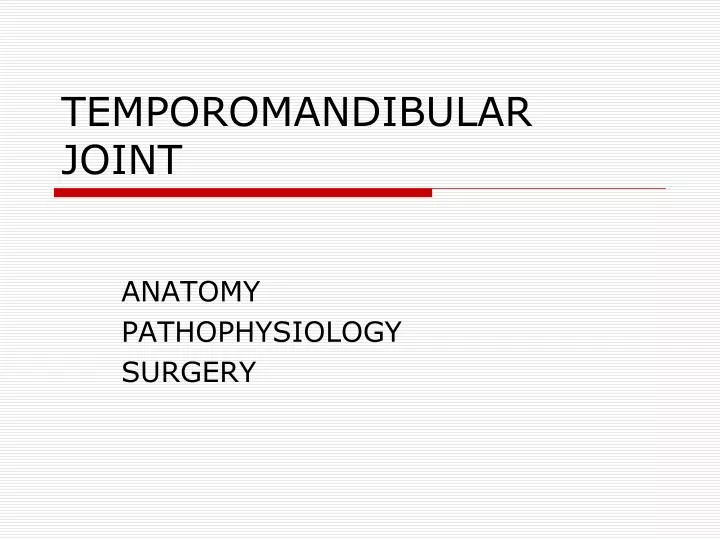 temporomandibular joint