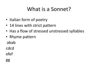 What is a Sonnet?