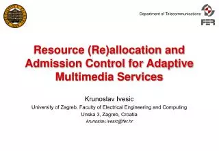 Resource (Re)allocation and Admission Control for Adaptive Multimedia Services