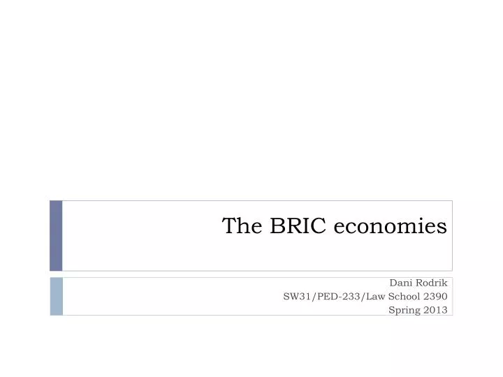 the bric economies