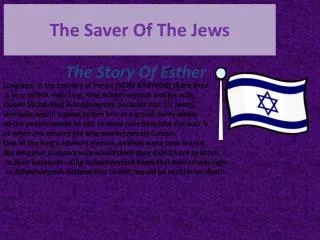 The Saver Of The Jews