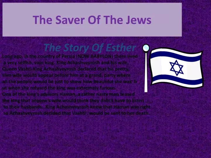 the saver of the jews
