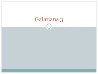 Galatians 3