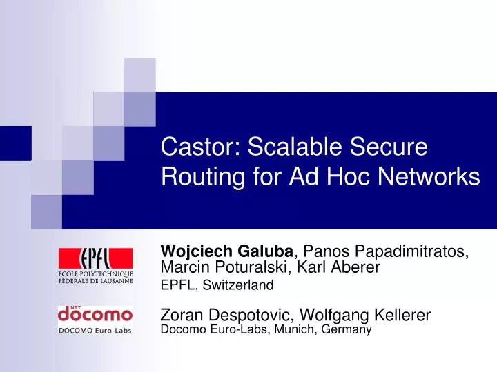 castor scalable secure routing for ad hoc networks