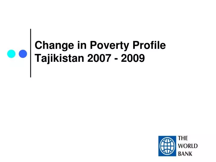 change in poverty profile tajikistan 2007 2009