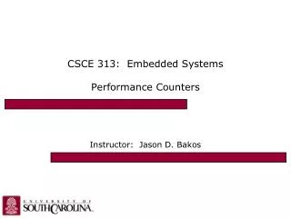 CSCE 313: Embedded Systems Performance Counters