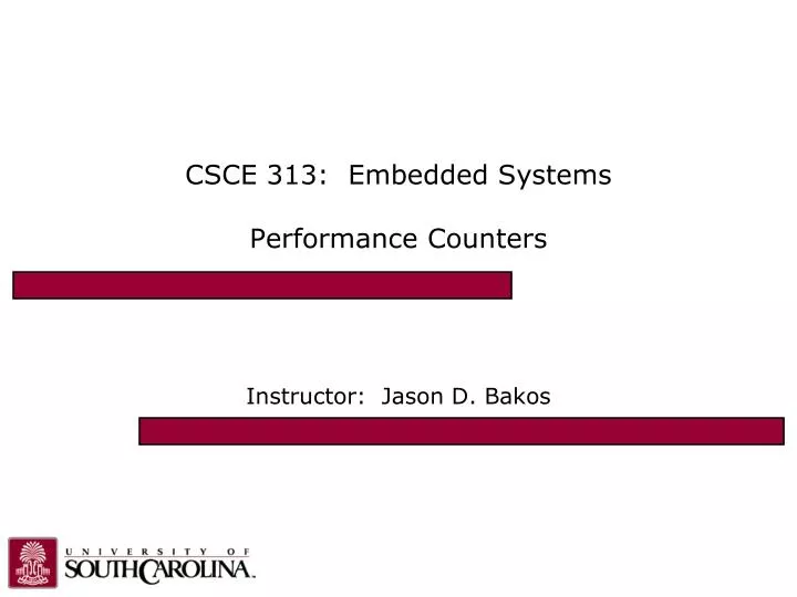 csce 313 embedded systems performance counters