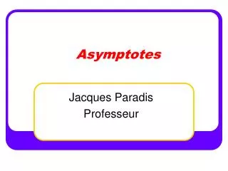 asymptotes