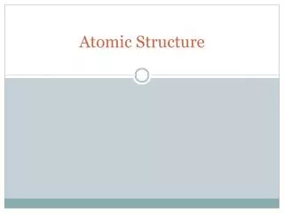 atomic structure