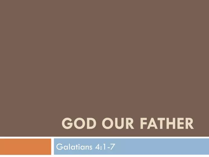god our father