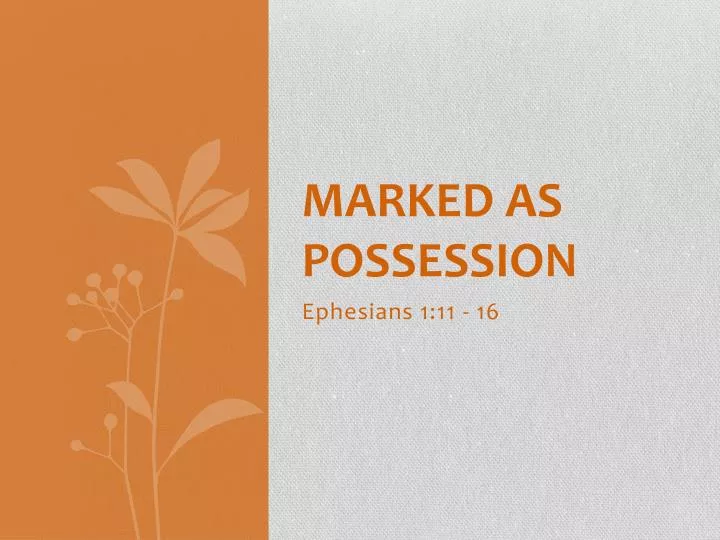 marked as possession