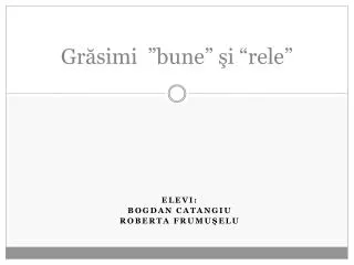 gr simi bune i rele